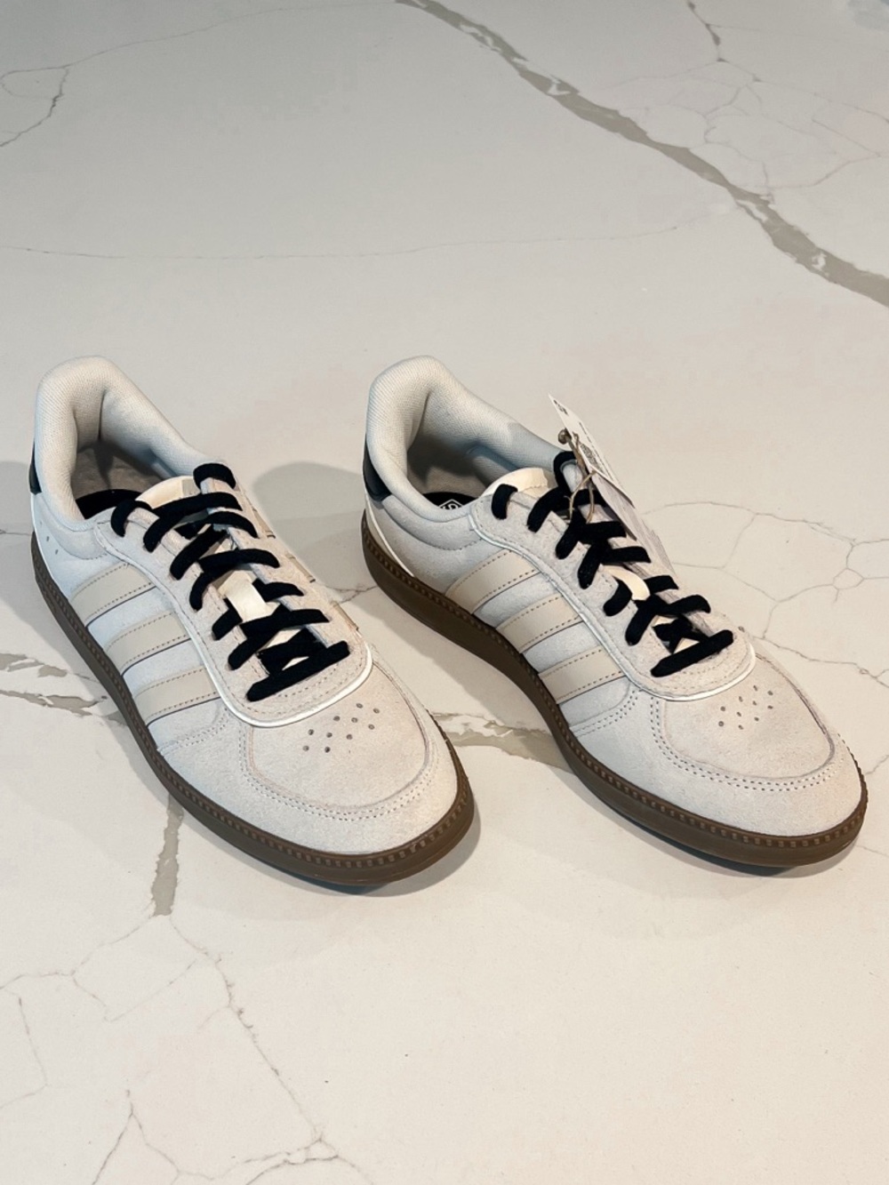 Adidas Breaknet Sleek Off White and Crystal Linen Sneaker Womens Sz 7 - Picture 2 of 15